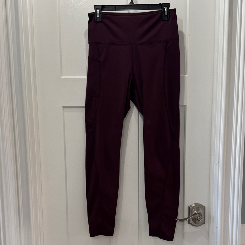 Athlio Dark Purple High-Waisted Leggings Size XL